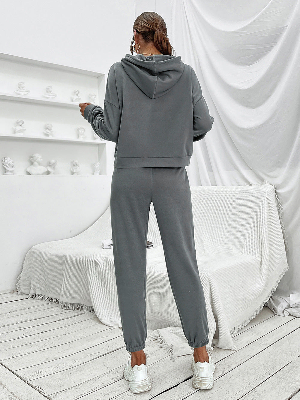 Gray Ivy Lane Sports Hoodie and Joggers Set