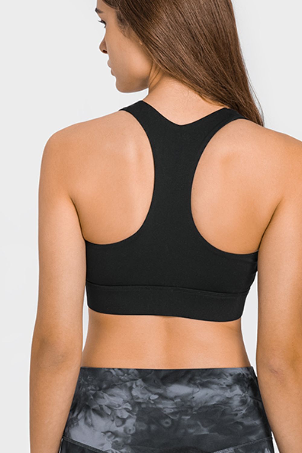 Millennia Zip Up Racerback Sports Bra