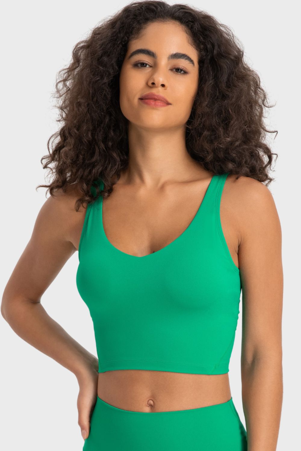 Millennia Deep V-Neck Crop Sports Bra